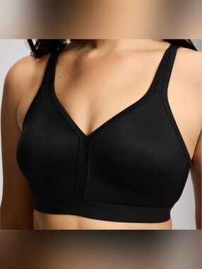 SOMA Embraceable Full Coverage Wireless Unlined Black Bra Size 34G New